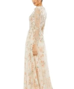 Mac Duggal - 11219 Subtle Floral A-line Beaded Dress 5 Mac Duggal - 11219 Subtle Floral A-line Beaded Dress