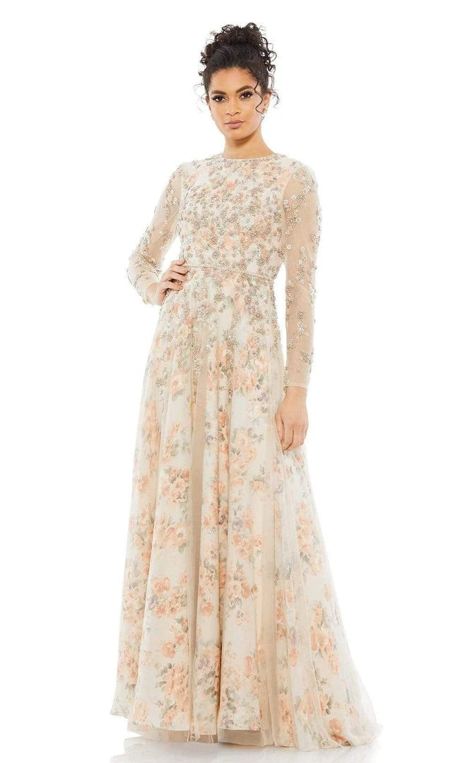 Mac Duggal - 11219 Subtle Floral A-line Beaded Dress 3 Mac Duggal - 11219 Subtle Floral A-line Beaded Dress