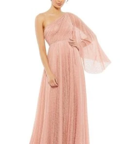 Mac Duggal - 11244 Lace Asymmetric A-Line Gown