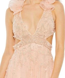 Mac Duggal 11269 - Ruffled Sleeveless V-neck Evening Dress 9 Mac Duggal 11269 - Ruffled Sleeveless V-neck Evening Dress