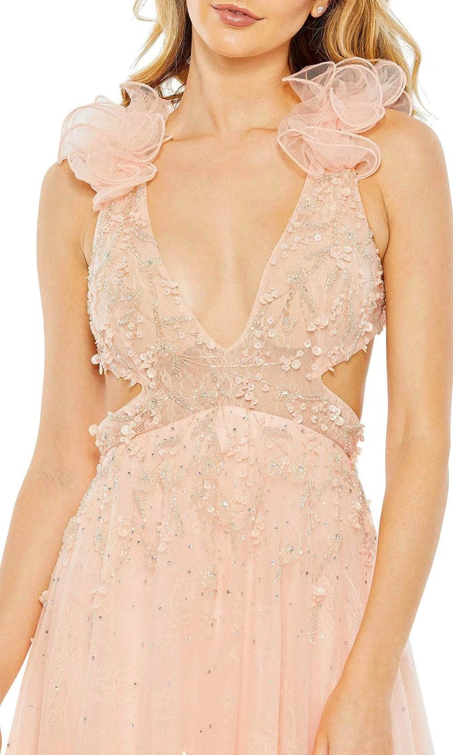 Mac Duggal 11269 - Ruffled Sleeveless V-neck Evening Dress 6 Mac Duggal 11269 - Ruffled Sleeveless V-neck Evening Dress