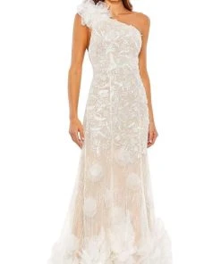 Mac Duggal - 11300 Asymmetric Embroidered Long Gown