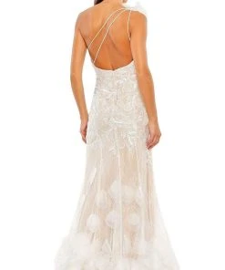 Mac Duggal - 11300 Asymmetric Embroidered Long Gown