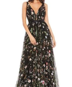 Mac Duggal - 12282 Floral Embroidered A-Line Gown