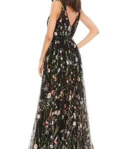 Mac Duggal - 12282 Floral Embroidered A-Line Gown