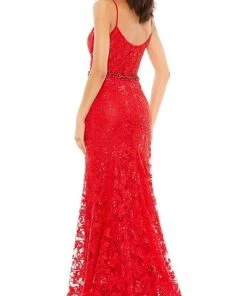 Mac Duggal - 12406 Sheer Corset Lace Mermaid Gown