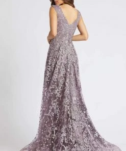 Mac Duggal - 20099D Beaded V-Neck Gown With Overlay 14 Mac Duggal - 20099D Beaded V-Neck Gown With Overlay