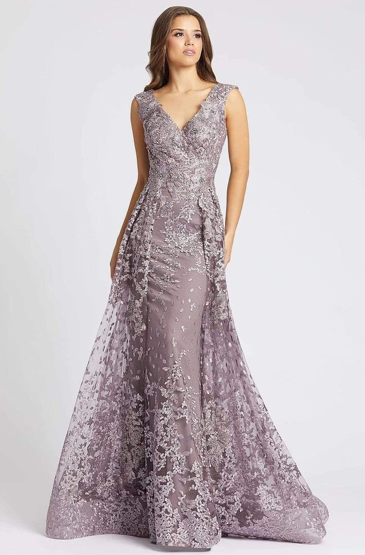 Mac Duggal - 20099D Beaded V-Neck Gown With Overlay 7 Mac Duggal - 20099D Beaded V-Neck Gown With Overlay