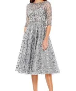 Mac Duggal 20252 - Sheer Embellished A-Line Cocktail Dress