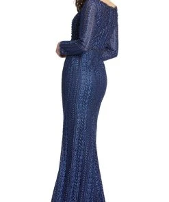 Mac Duggal 20271 - Embroidered Long Sleeve Evening Dress