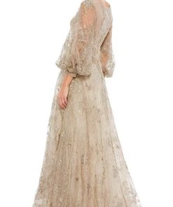 Mac Duggal 20283 - Long Sleeves Plunging V-neck Long Gown 12 Mac Duggal 20283 - Long Sleeves Plunging V-neck Long Gown