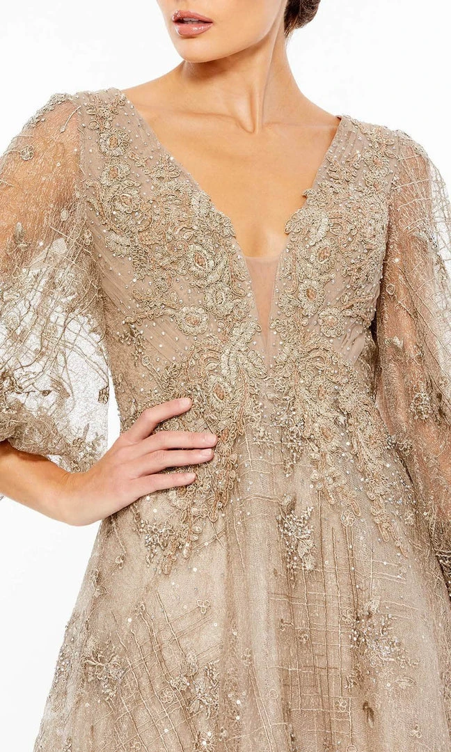 Mac Duggal 20283 - Long Sleeves Plunging V-neck Long Gown 8 Mac Duggal 20283 - Long Sleeves Plunging V-neck Long Gown