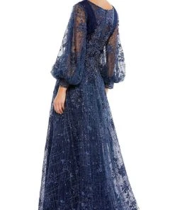 Mac Duggal 20283 - Long Sleeves Plunging V-neck Long Gown 9 Mac Duggal 20283 - Long Sleeves Plunging V-neck Long Gown