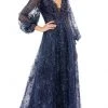Mac Duggal 20283 - Long Sleeves Plunging V-neck Long Gown 2 Mac Duggal 20283 - Long Sleeves Plunging V-neck Long Gown