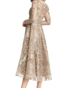 Mac Duggal 20286 - Long Sleeve Beaded Lace Cocktail Dress 12 Mac Duggal 20286 - Long Sleeve Beaded Lace Cocktail Dress