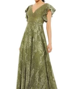 Mac Duggal - 20310 Flutter Sleeves A-Line Dress