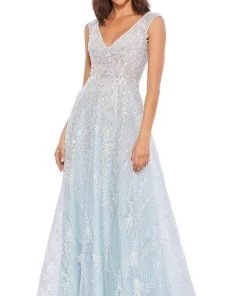 Mac Duggal - 20312 V-Neck Embroidered Gown