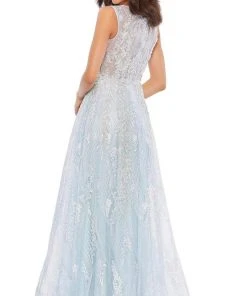 Mac Duggal - 20312 V-Neck Embroidered Gown