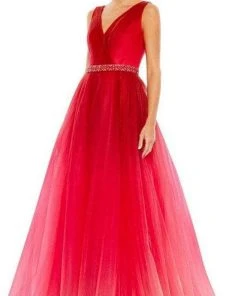 Mac Duggal 20378 - Sleeveless V-neck Long Gown