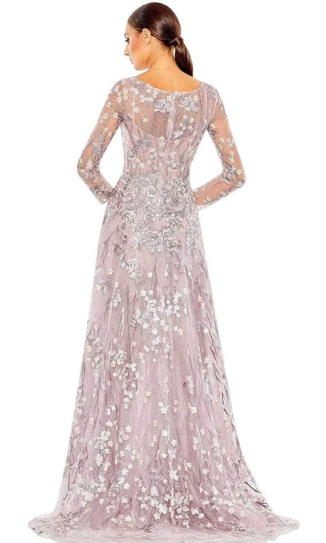 Mac Duggal 20402 - Long Sleeve Wrapped Bodice A-Line Dress 7 Mac Duggal 20402 - Long Sleeve Wrapped Bodice A-Line Dress