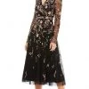 Mac Duggal - 35103 Sheer Long Sleeve Floral Dress