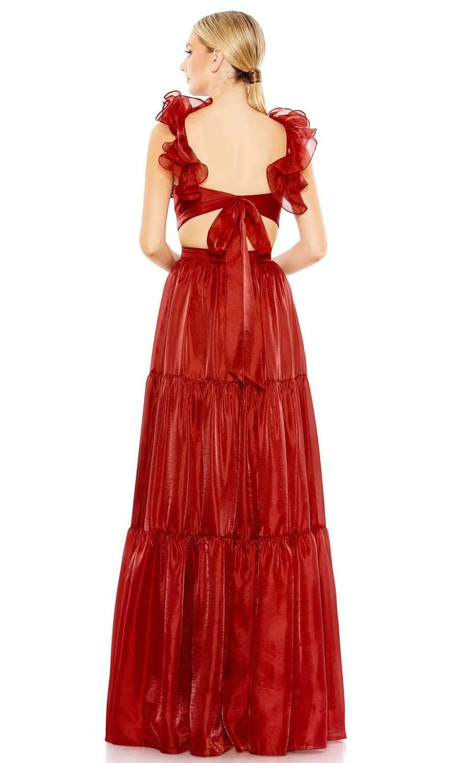 Mac Duggal 49528 - Ruffled Shoulder Tiered Evening Dress 4 Mac Duggal 49528 - Ruffled Shoulder Tiered Evening Dress
