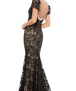 Mac Duggal 50644 - Embroidered Puff Sleeve Evening Dress 6 Mac Duggal 50644 - Embroidered Puff Sleeve Evening Dress