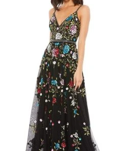 Mac Duggal - 5400 Floral Ornate A-Line Dress