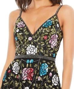 Mac Duggal - 5400 Floral Ornate A-Line Dress 7 Mac Duggal - 5400 Floral Ornate A-Line Dress