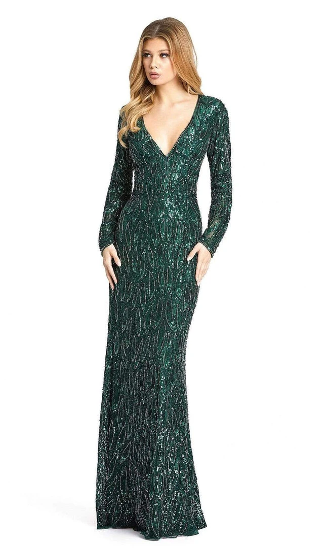 Mac Duggal - 5451 Sequined Sheath Evening Gown 3 Mac Duggal - 5451 Sequined Sheath Evening Gown
