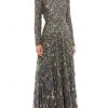 Mac Duggal - 5496 Long Sleeve Lattice Sequin Gown 2 Mac Duggal - 5496 Long Sleeve Lattice Sequin Gown