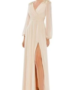 Mac Duggal 55694 - Bishop Sleeve A-Line Evening Gown | Couture Candy