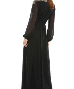 Mac Duggal 55694 - Bishop Sleeve A-Line Evening Gown | Couture Candy