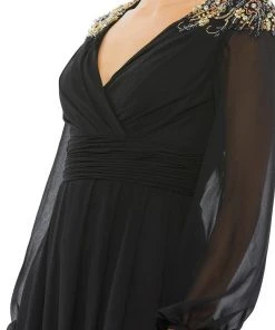 Mac Duggal 55694 - Bishop Sleeve A-Line Evening Gown | Couture Candy