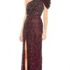 Mac Duggal - 5622 Draped Sleeve Sequin Gown 2 Mac Duggal - 5622 Draped Sleeve Sequin Gown