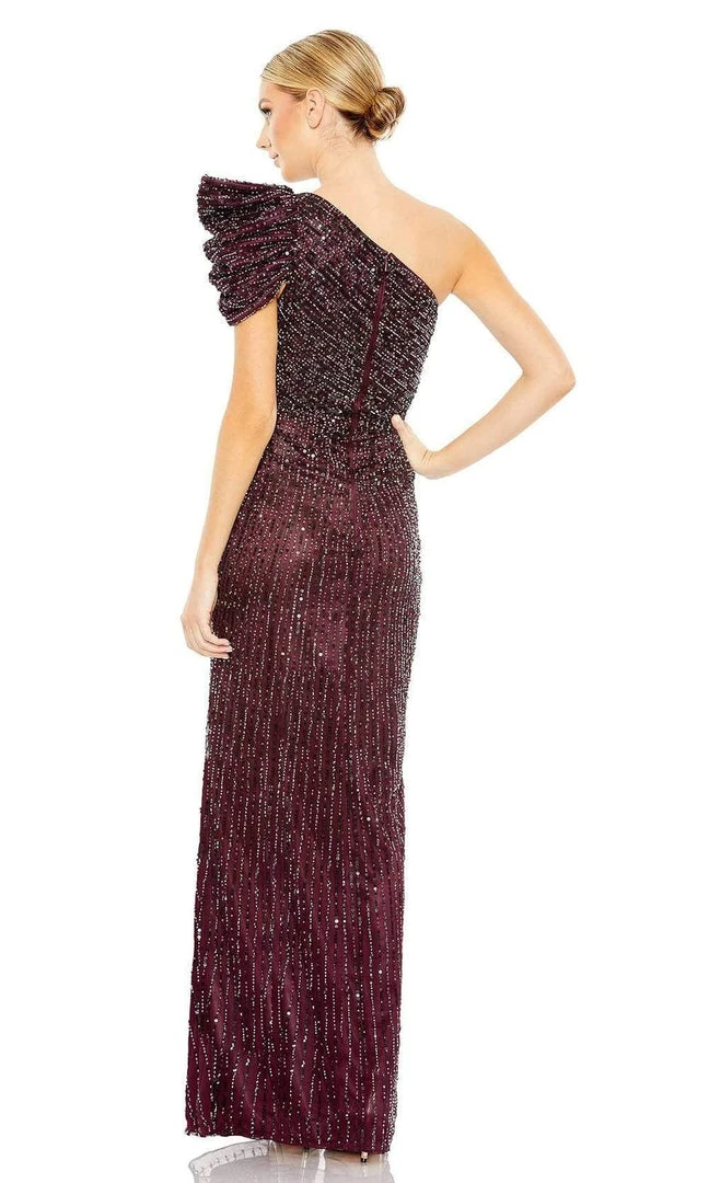Mac Duggal - 5622 Draped Sleeve Sequin Gown 4 Mac Duggal - 5622 Draped Sleeve Sequin Gown
