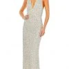 Mac Duggal 5678 - Halter Lattice Evening Dress 1 Mac Duggal 5678 - Halter Lattice Evening Dress