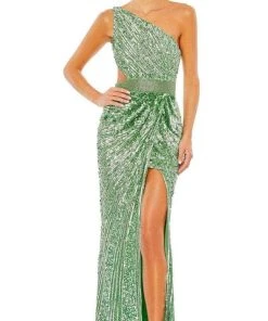 Mac Duggal 5687 - One Sleeve Asymmetrical Long Gown 12 Mac Duggal 5687 - One Sleeve Asymmetrical Long Gown
