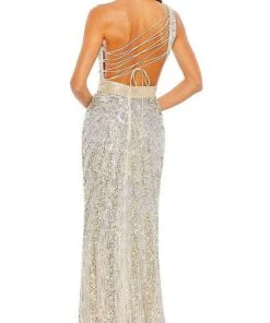 Mac Duggal 5687 - One Sleeve Asymmetrical Long Gown 10 Mac Duggal 5687 - One Sleeve Asymmetrical Long Gown