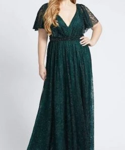 Mac Duggal - 67435 Embellished Lace V Neck A-Line Gown 9 Mac Duggal - 67435 Embellished Lace V Neck A-Line Gown