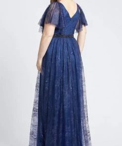 Mac Duggal - 67435 Embellished Lace V Neck A-Line Gown 7 Mac Duggal - 67435 Embellished Lace V Neck A-Line Gown