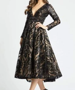 Mac Duggal - 67529 Long Sleeve Embellished Empire Dress