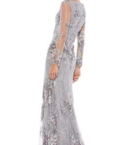Mac Duggal - 67539 Embroidered Long Sleeve Sheath Gown 7 Mac Duggal - 67539 Embroidered Long Sleeve Sheath Gown