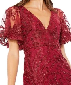 Mac Duggal 67546 - Embroidered V-neck Formal Dress