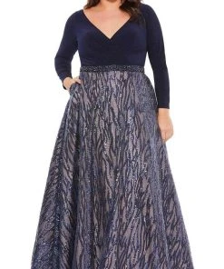 Mac Duggal - 67765 Plain And Embellished A-Line Dress