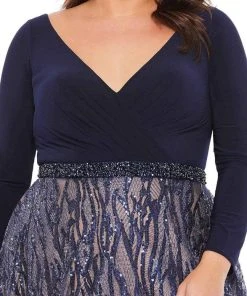 Mac Duggal - 67765 Plain And Embellished A-Line Dress