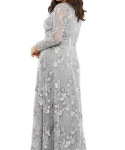 Mac Duggal 67923 - Long Sleeves Jewel Neckline Formal Dress