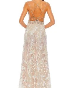 Mac Duggal 68051 - Sleeveless Deep V-neck Evening Dress