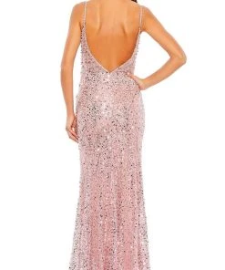 Mac Duggal 68175 - Embellished Plunging V-neckline Evening Dress