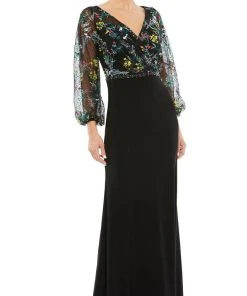 Mac Duggal 79379 - Puffed Sleeve Evening Dress | Couture Candy